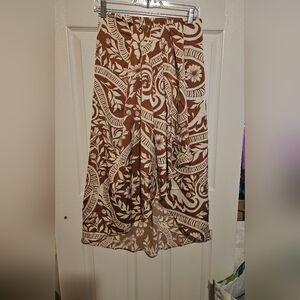 Joie Tan and Cream Floral Skirt PS